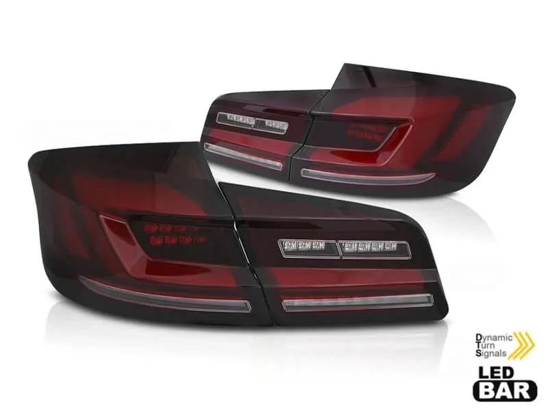 Set de stopuri LED de tuning potrivit pentru BMW Seria 5 F10 2010-2016, fumurii roșii, stânga și dreapta Cumpără acum
