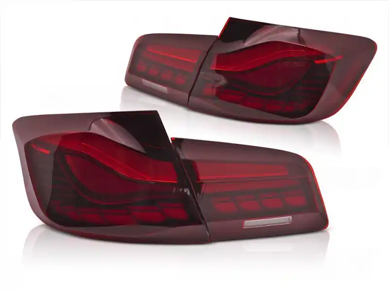 Lichidare de stoc Set de stopuri LED potrivit pentru BMW Seria 5 F10 sedan 2010-2016, cu bază roșie, stânga și dreapta