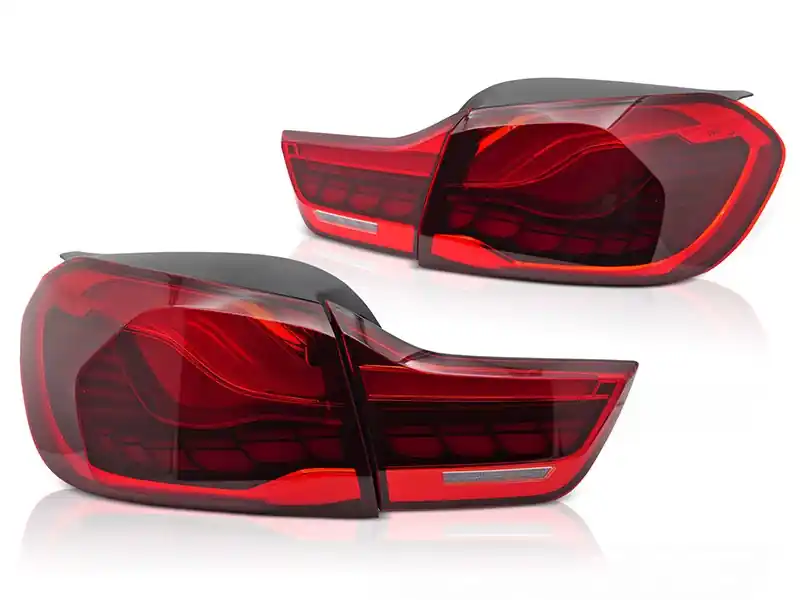 Set de stopuri LED potrivit pentru BMW Seria 4 F32 coupe, F33 cabriolet, F36 Gran Coupe 2013-2021, M4 F82, F83 2014-2021, bază roșie, stânga și dreapta Preț promoțional