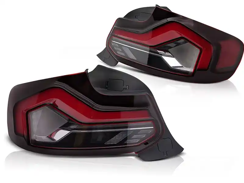 Retur ușor Set de stopuri LED potrivit pentru BMW Seria 2 F22 Coupe, F23 Cabriolet 2013-2021, M2 F87 2016-2021, cu bază fumurie roșie, stânga și dreapta