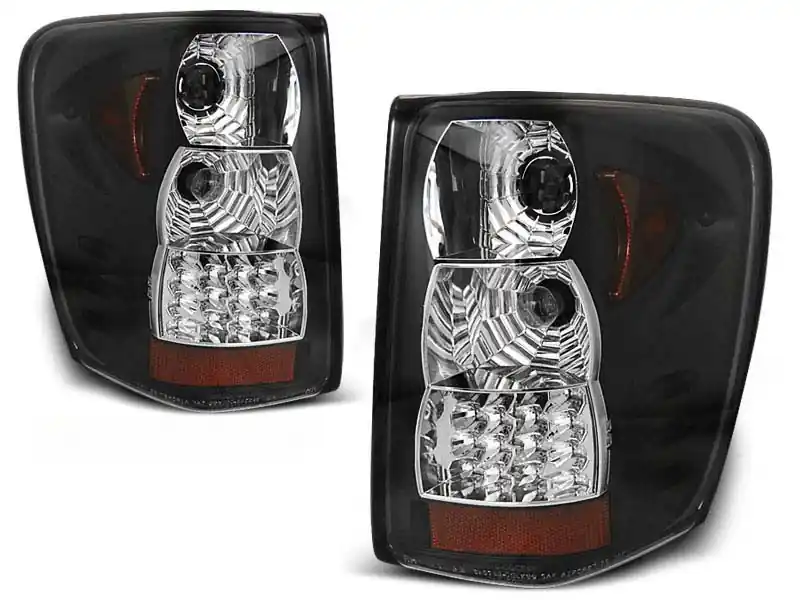 Set de stopuri LED de tuning potrivit pentru Jeep Grand Cherokee 1999-05.2005 cu bază neagră, stânga și dreapta Bestseller