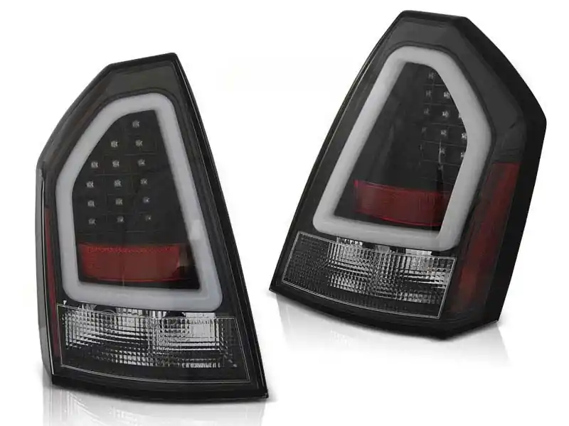 Cel mai bun preț Set de stopuri LED de tuning potrivit pentru Chrysler 300C 2005-2008 cu bază neagră, stânga și dreapta
