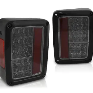 Transport gratuit Set de stopuri LED potrivit pentru Jeep Wrangler JK 2007-2018, bază fumurie, stânga și dreapta