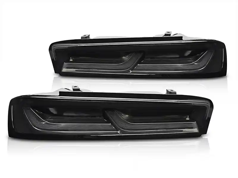 Set de stopuri LED de tuning potrivit pentru Chevrolet Camaro 2016-2018 cu bază fumurie, cu semnalizatoare dinamice, stânga și dreapta Doar azi