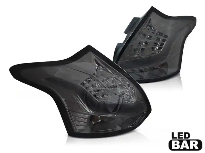 Set de stopuri LED tuning potrivit pentru Ford Focus hatchback 2011-2014 cu bază complet fumurie, stânga și dreapta Preț mic
