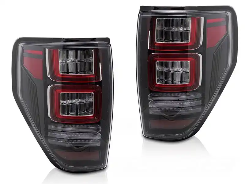 Kit de stopuri LED de tuning potrivit pentru Ford F150 2008-2014, cu semnalizare dinamică, bază neagră, stânga și dreapta Ofertă limitată
