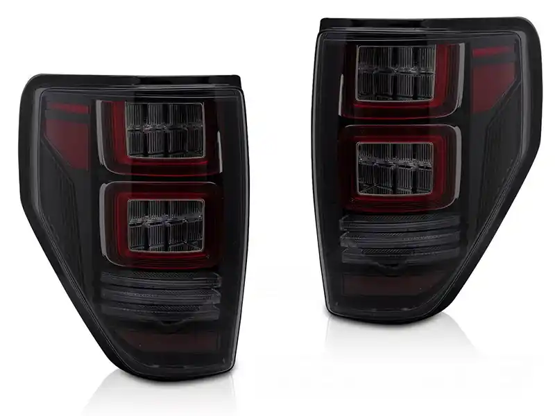 Cumpără online Kit de stopuri LED de tuning potrivit pentru Ford F150 2008-2014, cu semnalizator dinamic, bază fumurie, stânga și dreapta