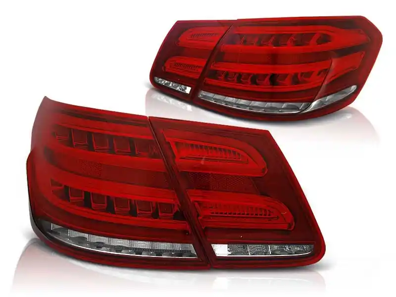 Set de stopuri LED de tuning potrivit pentru Mercedes E-Class W212 2009-2013 roșu/alb, stânga și dreapta Cel mai bun preț