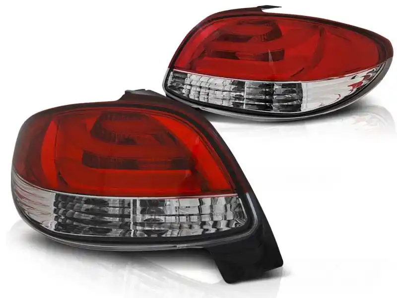 Ofertă specială Set de stopuri LED de tuning potrivit pentru Peugeot 206 după 10.1998 negru/alb, stânga și dreapta