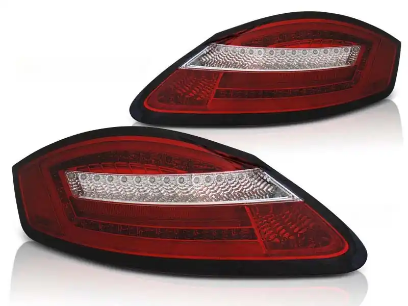 Ofertă exclusivă Kit de stopuri LED de tuning potrivit pentru Porsche Boxster 987/Cayman 2005-2008 roșu/alb, stânga și dreapta