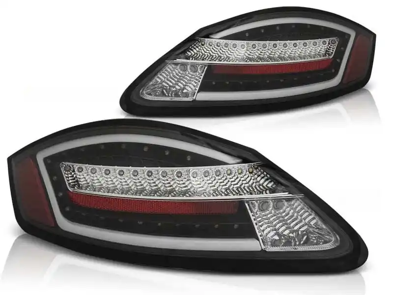 Ultima șansă Set de stopuri LED de tuning potrivit pentru Porsche Boxster 987/Cayman 2005-2008 cu bază roșie, stânga și dreapta