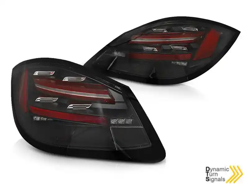 Set de stopuri LED potrivit pentru Porsche Boxer 978, Cayman 987C 2009-2012, bază neagră-roșie, stânga și dreapta Ofertă exclusivă