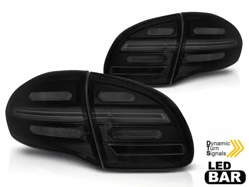 Set de stopuri LED potrivit pentru Porsche Cayenne 2010-2015, bază fumurie neagră, stânga și dreapta Nu rata
