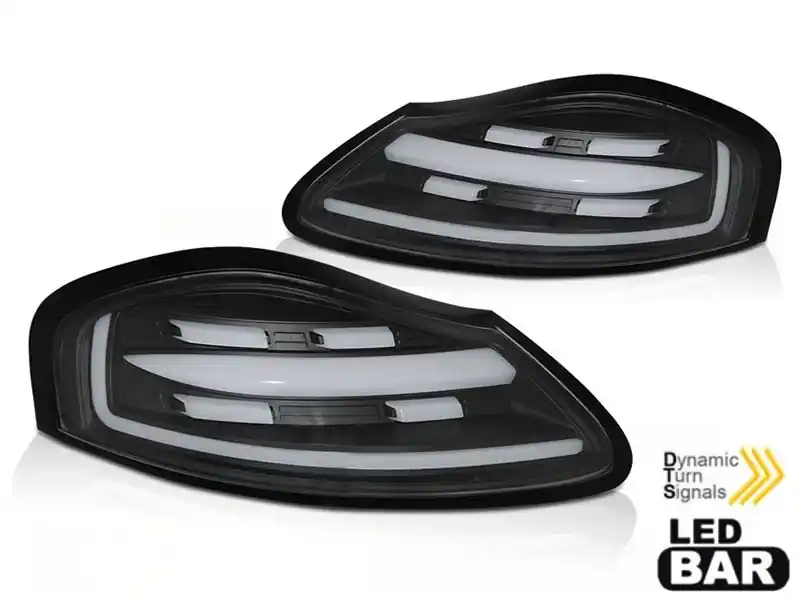 Reducere de preț Set de stopuri LED potrivit pentru Porsche Boxster 986 1996-2004, bază neagră, stânga și dreapta