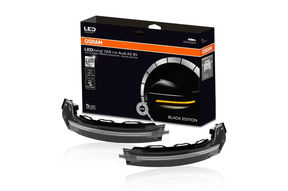 Noutate Semnalizatoare LED dinamice fumurii potrivite pentru oglinzile Audi A3 2013-2018