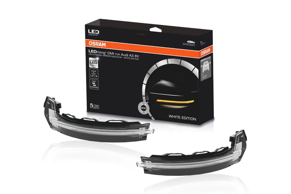 Ofertă specială Semnalizatoare dinamice LED cromate Osram potrivite pentru oglinzile Audi A3 2013-2018