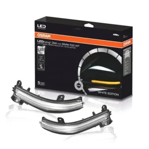 Bestseller Semnale de întoarcere dinamice LED cromate Osram, potrivite pentru oglinzile BMW Seria 1 F20, F21, Seria 2 F22, F23, Seria 3 F30, F31, GT F34, Seria 4 F32, F33, F36, X1 E84, i3