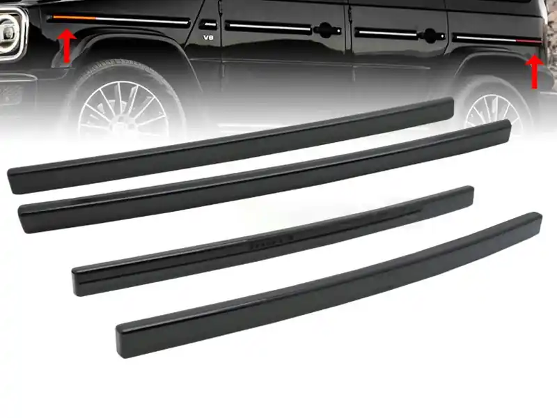 Cumpără acum Reflectoare potrivite pentru garniturile laterale ale Mercedes G-Class W464 A Design după 2018, față și spate, negre