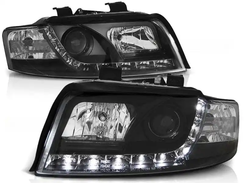 Livrare rapidă Set de faruri de tuning cu lumini LED potrivite pentru Audi A4 B6 10.2000-10.2004 sedan/combinate, stânga și dreapta
