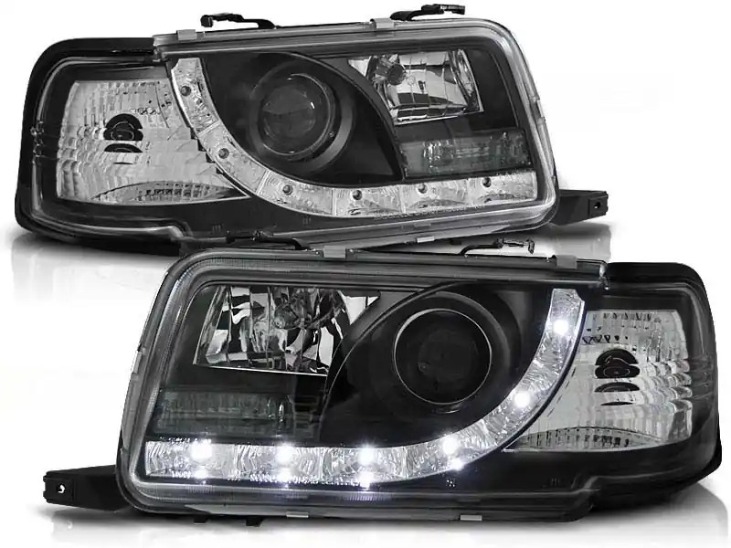 Plată sigură Set de faruri tuning cu lumini LED potrivite pentru Audi 80 B4 09.1991-04.1996, stânga și dreapta