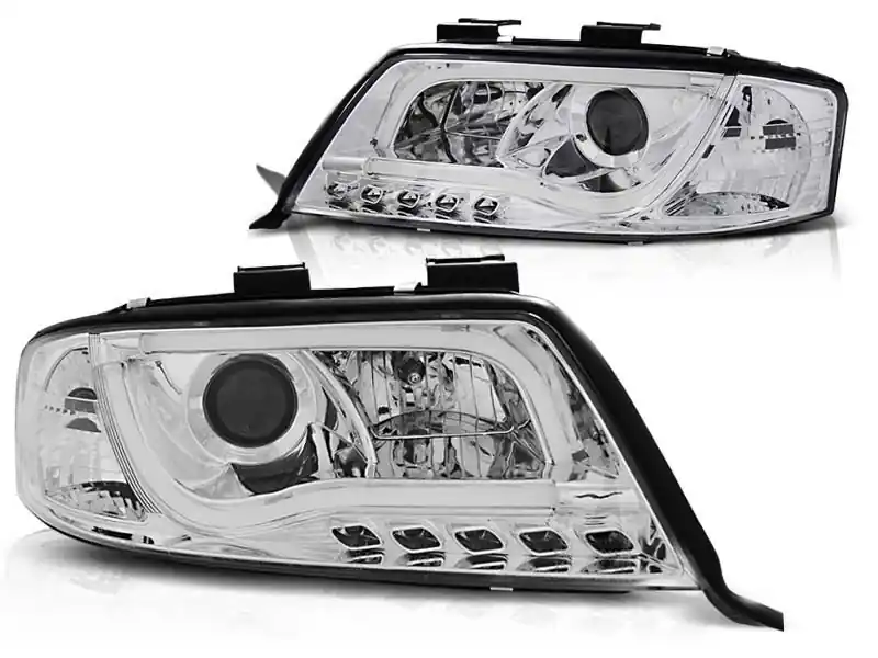 Set de faruri tuning cu lumini LED potrivit pentru Audi A6 C5 05.1997-05.2001 sedan/combinate, stânga și dreapta Ofertă