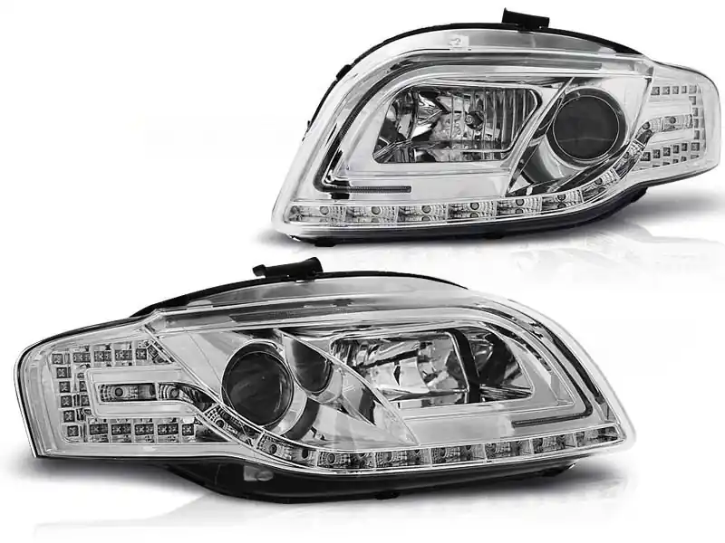 Ofertă exclusivă Set de faruri de tuning cu lumini LED potrivit pentru Audi A4 B7 11.2004-03.2008 sedan/combinate/cabriolet, stânga și dreapta