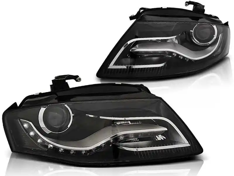 Set de faruri de tuning cu lumini DRL reale, potrivit pentru Audi A4 B8 04.2008-2011 sedan/combinate, stânga și dreapta Super ofertă
