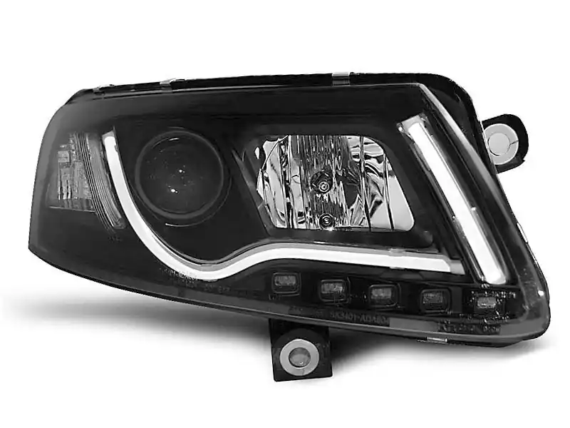 Set de faruri de tuning cu lumini DRL reale, potrivit pentru Audi A6 C6 04.2004-2008 sedan/combinate, stânga și dreapta Ofertă
