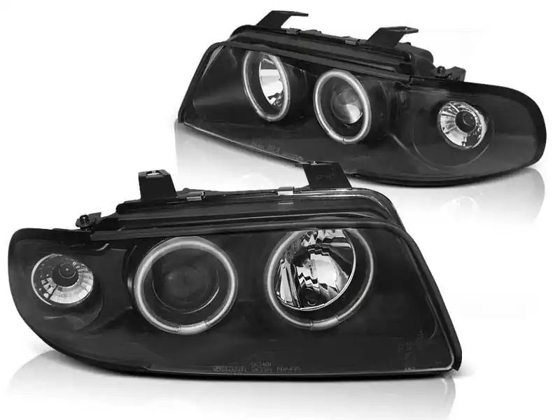 Kit de faruri tuning cu ochi de înger CCFL, potrivit pentru Audi A4 B5 11.1994-12.1998 sedan/combinate, stânga și dreapta Premium