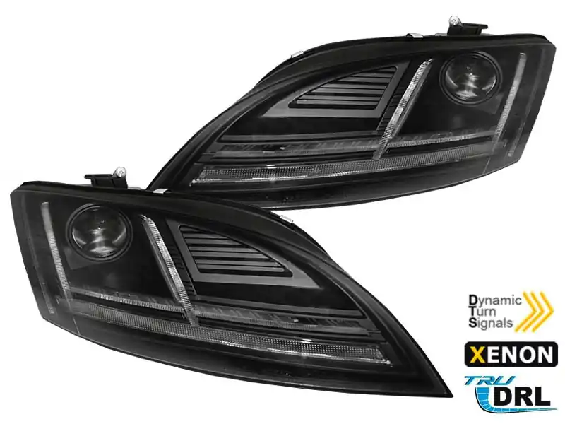 Chilipir Kit de faruri xenon potrivit pentru Audi TT 8J 2010-2014 cu AFS, bază cromată, stânga și dreapta