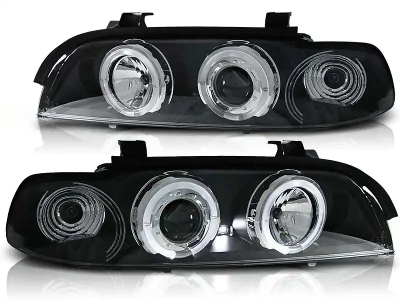 Mai ieftin Kit de faruri tuning cu ochi de înger halogen potrivit pentru BMW E39 09.1995-05.2003 sedan/combinate, stânga și dreapta