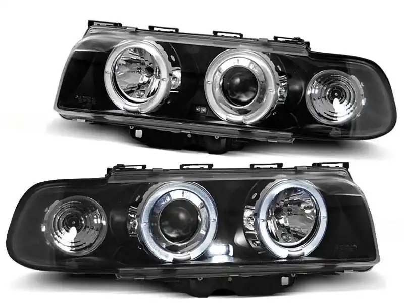 Discount Set de faruri de tuning cu ochi de înger halogen potrivit pentru BMW 7 E38 6.1994 – 8.1998, stânga și dreapta