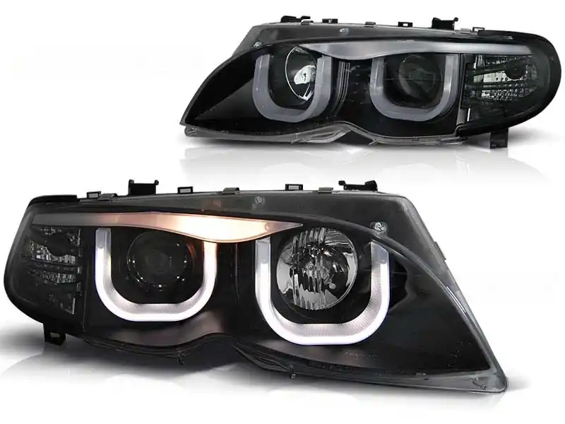 Set de faruri de tuning cu ochi de înger LED 3D, potrivit pentru BMW 3 E46 09.2001-03.2005 sedan/combinate, stânga și dreapta Reduceri