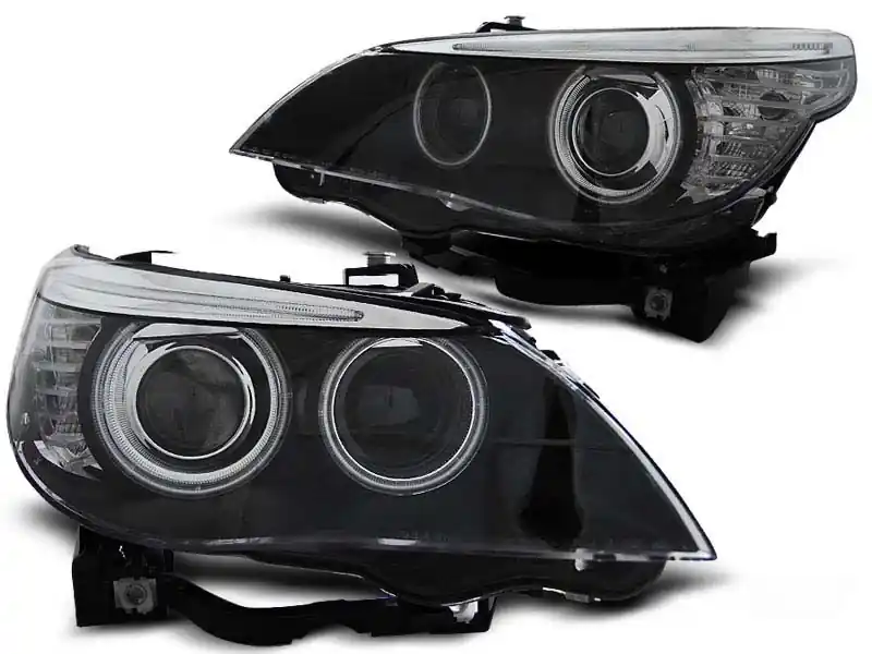 Kit de faruri tuning cu ochi de înger CCFL, potrivit pentru BMW E60/E61 2003-2007, stânga și dreapta Disponibil imediat