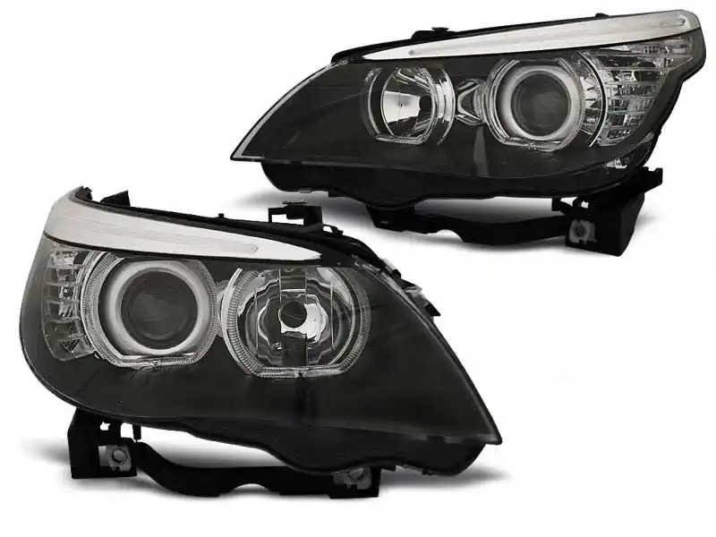 Kit de faruri tuning cu ochi de înger LED potrivit pentru BMW E60/E61 2003-2007, stânga și dreapta Popular