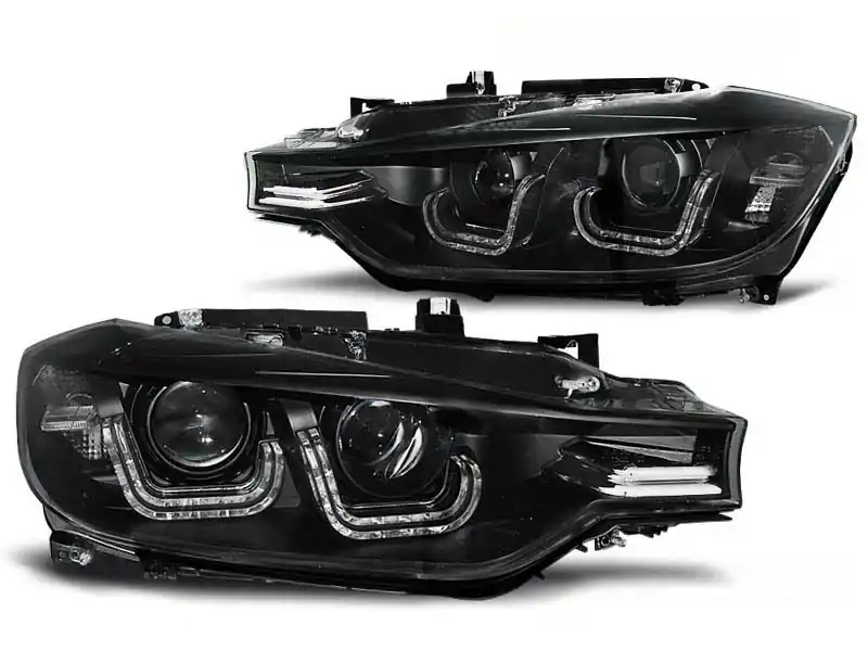 Cumpărături sigure Set de faruri de tuning cu lumini DRL reale, potrivit pentru BMW 3 F30/F31 10.2011, stânga și dreapta