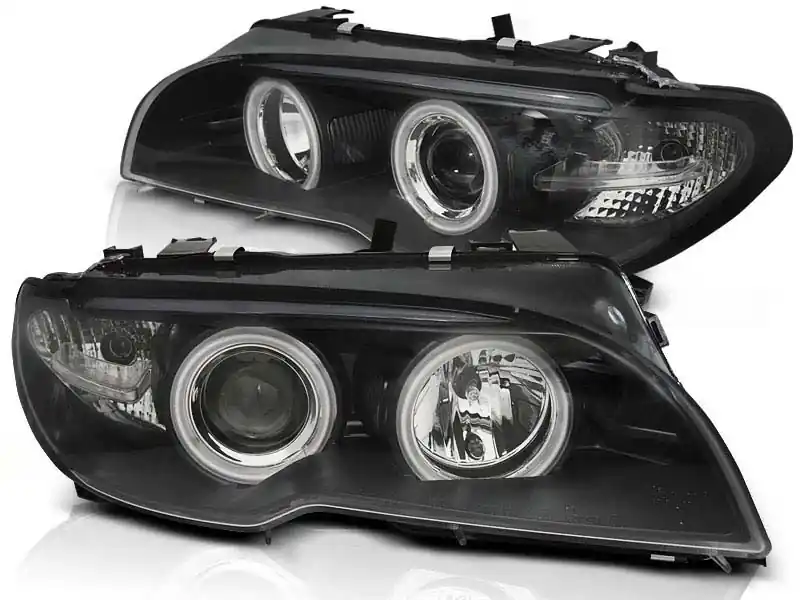 Kit de faruri tuning cu ochi de înger CCFL, potrivit pentru BMW 3 E46 04.2003-2006 coupe/cabriolet, stânga și dreapta Lichidare de stoc