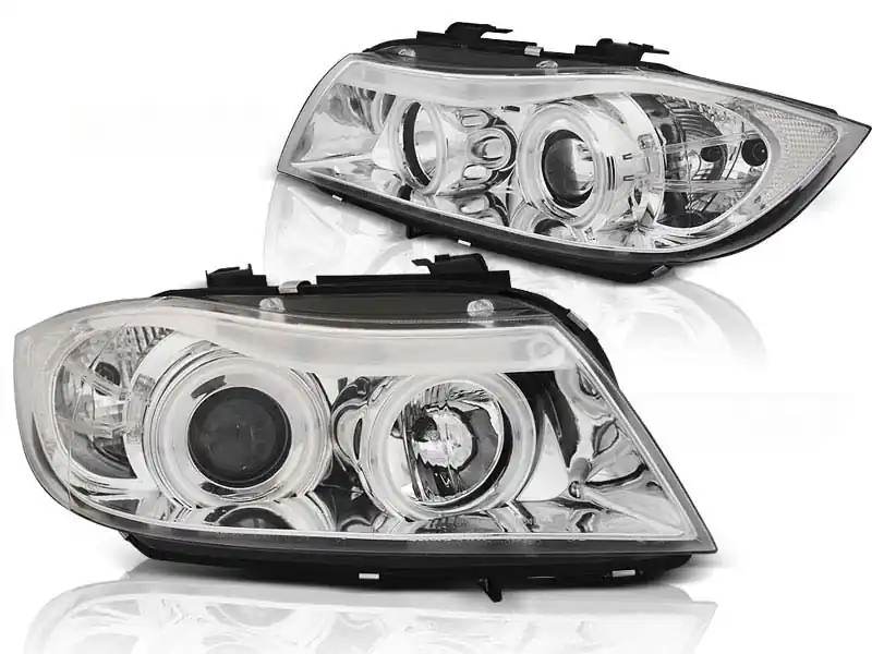 Ofertă Kit de faruri tuning cu ochi de înger CCFL, potrivit pentru BMW 3 E90/E91 03.2005-08.2008, stânga și dreapta