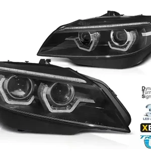 Ultima șansă Kit de faruri xenon de tuning potrivit pentru BMW Z4 E89 2009-2013 cu bază neagră, stânga și dreapta pentru modele fără funcția AFS