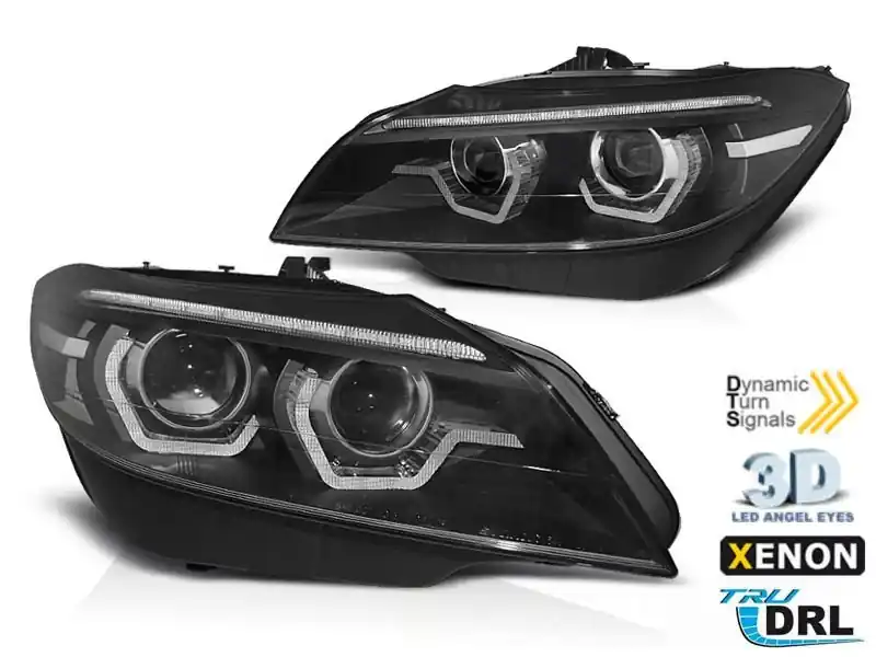 Ultima șansă Kit de faruri xenon de tuning potrivit pentru BMW Z4 E89 2009-2013 cu bază neagră, stânga și dreapta pentru modele fără funcția AFS