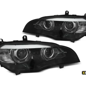 Ultima șansă Set de faruri LED potrivit pentru BMW X5 E70 2007-2013 cu xenon de fabrică, cu AFS, bază neagră, stânga și dreapta