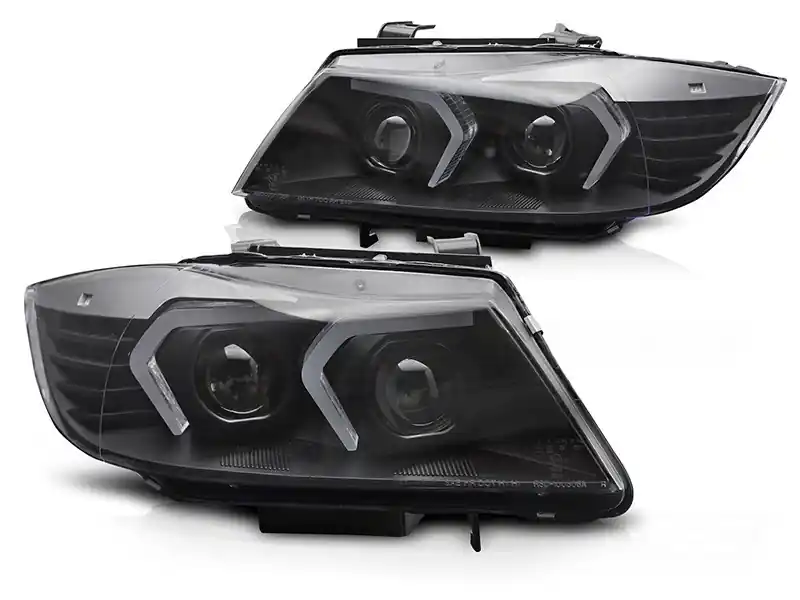 Kit de faruri xenon potrivit pentru BMW Seria 3 E90 sedan, E91 touring LCI 2009-2011 cu bază neagră Cumpără online