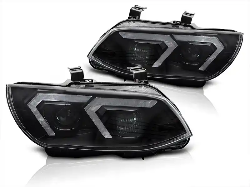 Reducere specială Kit de faruri xenon potrivit pentru BMW Seria 3 E92 coupe, E93 cabrio 2010-2013 cu bază neagră, pentru modelele cu lumini DRL din fabrică, fără AFS, stânga și dreapta
