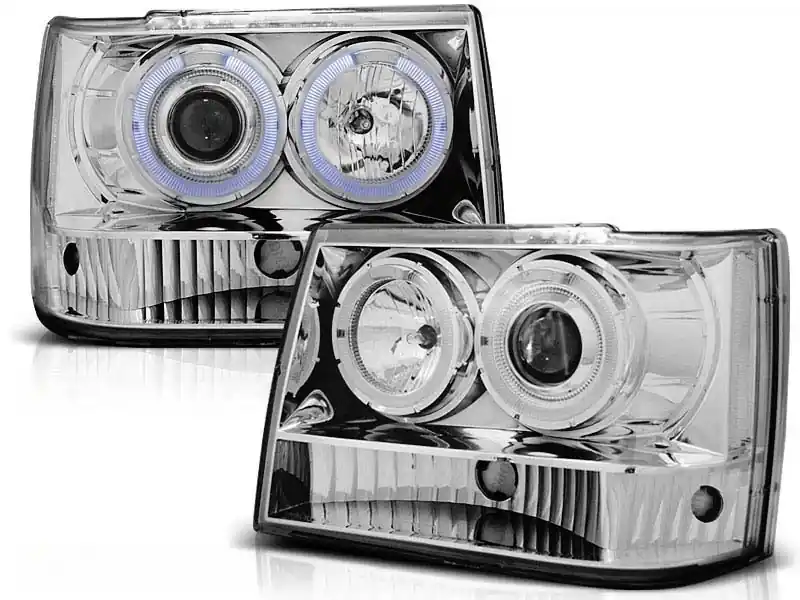 Kit de faruri tuning cu ochi de înger halogen, potrivit pentru Chrysler JEEP GRAND CHEROKEE 1993-1998, stânga și dreapta Super ofertă
