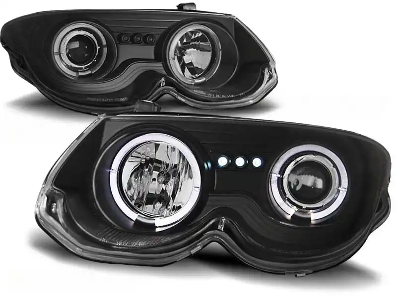 Set de faruri de tuning cu ochi de înger halogen potrivit pentru Chrysler 300 M 1999-2004, stânga și dreapta Ultima șansă