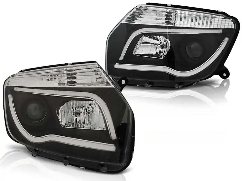 Plată securizată Set de faruri de tuning cu lumini LED potrivit pentru Dacia DUSTER 04.2010, stânga și dreapta