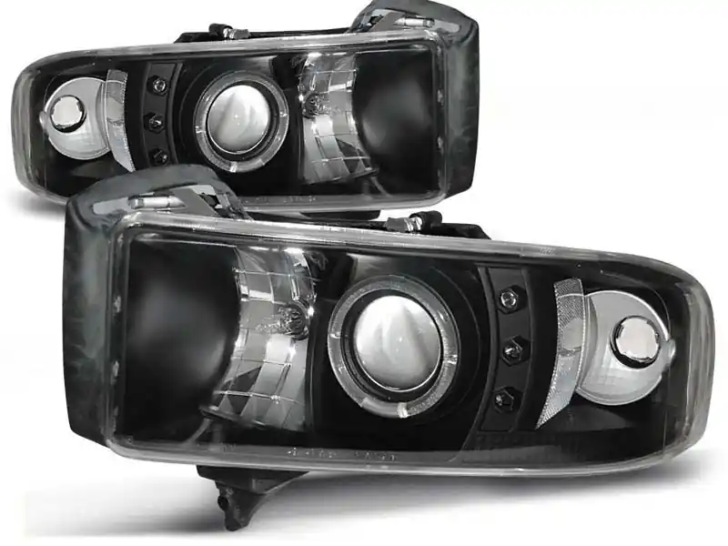 Plată securizată Kit de faruri de tuning cu ochi de înger halogeni, potrivit pentru Dodge RAM 1994-2001, stânga și dreapta