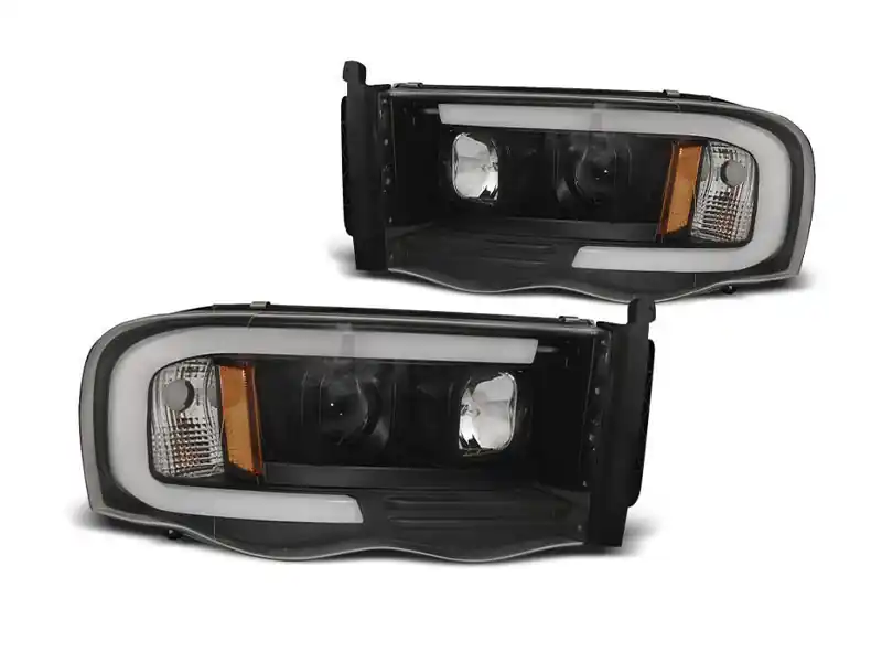 Transport gratuit FARURI TUNING POTRIVITE PENTRU DODGE RAM 02-06 TUBE LIGHT CU NEGRU