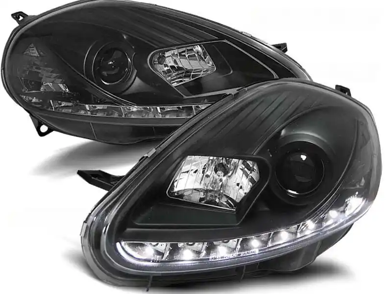 Ofertă limitată Set de faruri de tuning cu lumini LED potrivite pentru Fiat GRANDE PUNTO 2008-2009, stânga și dreapta