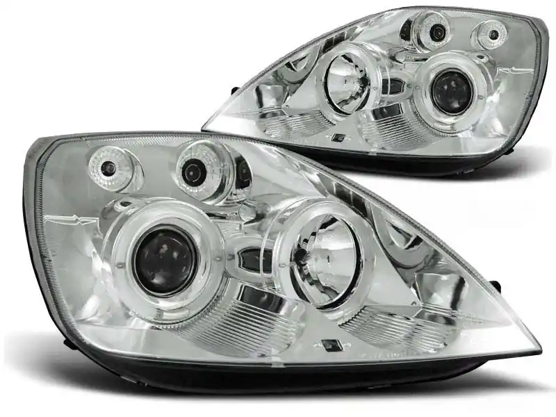 Kit de faruri tuning cu ochi de înger halogeni potrivit pentru Ford FIESTA MK6 05.2002-08.2005, stânga și dreapta Ofertă de sezon